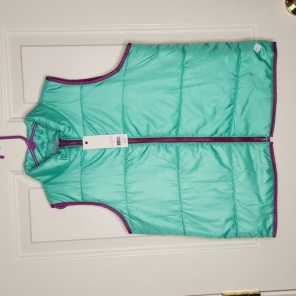 ZELOS Other - Zelos Girls Seafoam Purple Puffer Vest Size L NWT